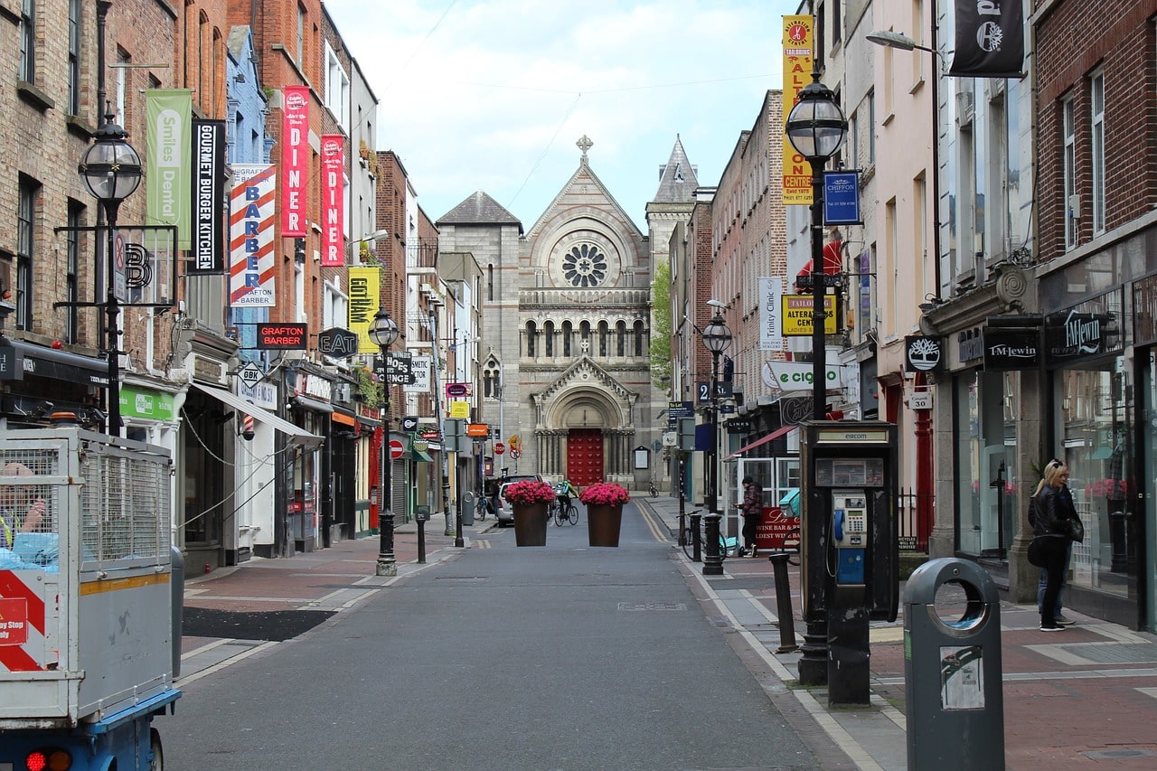 En bild på stadsmiljön i Dublin.