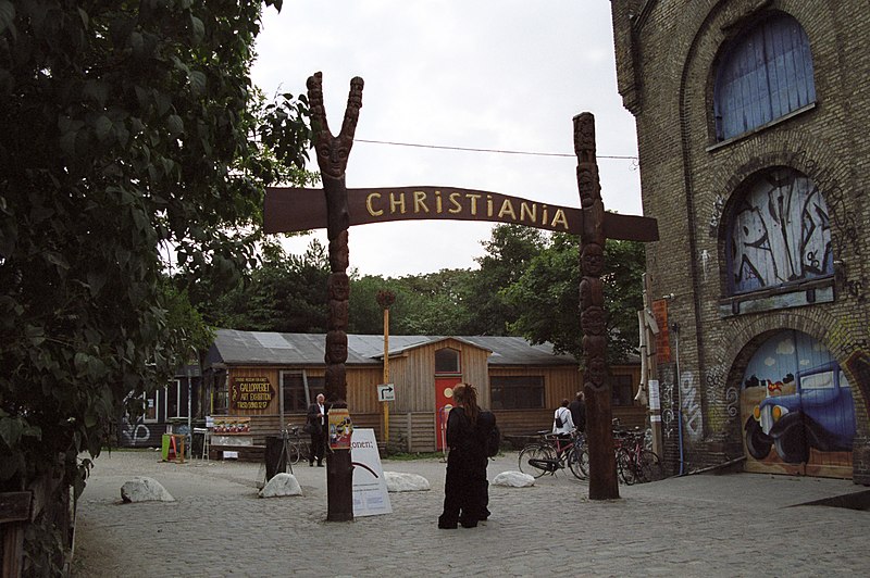 Entre till Christiania i Köpenhamn.