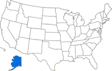 Alaskas placering i USA