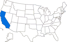 Kaliforniens placering i USA